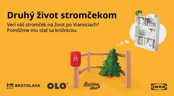 Vyzbierané vianočné stromčeky sa vrátia Bratislave v podobe recyklovaných knižníc. 150 kusov poslúži organizáciám venujúcim sa deťom, seniorom či ľuďom bez domova